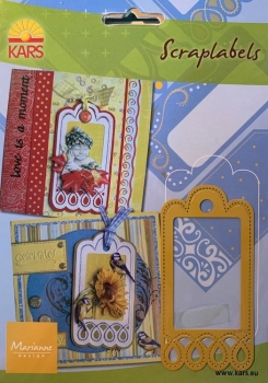 Stick- + Embossing-Schablone Scraplabels Trendy